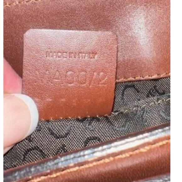 AUTHENTIC CELINE Hand Painted Shoulder Crossbody Bag RARE Animal Print deep red - Picture 12 of 16